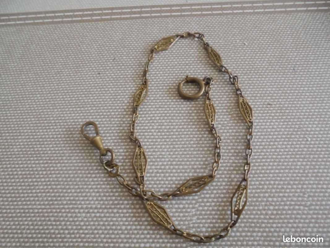 ANCIENNE MONTRE GOUSSET Mécanique En Acier Et Sa Chaîne En Acier EUR 28,90 - PicClick FR