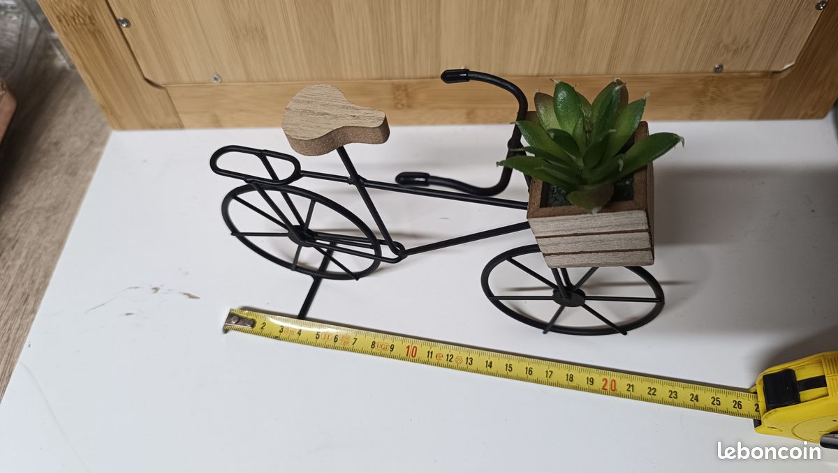 Vélo metal avec plante (image 2)