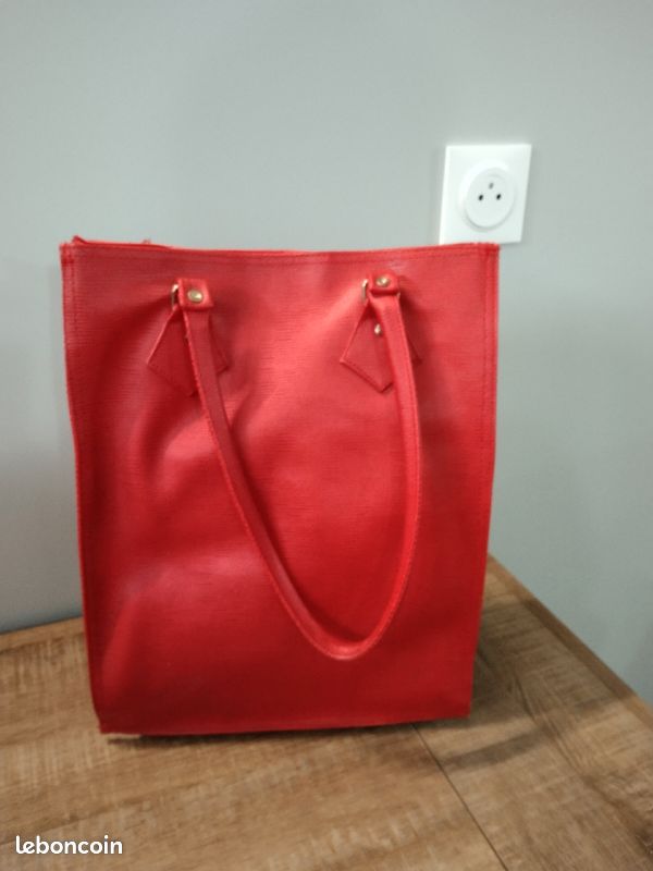 Sac à main rouge (isa14) (image 2)