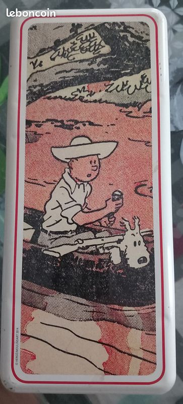 Boîte métal Tintin 23x10 avec couvercle Envoi ou Remise en mains (image 1)