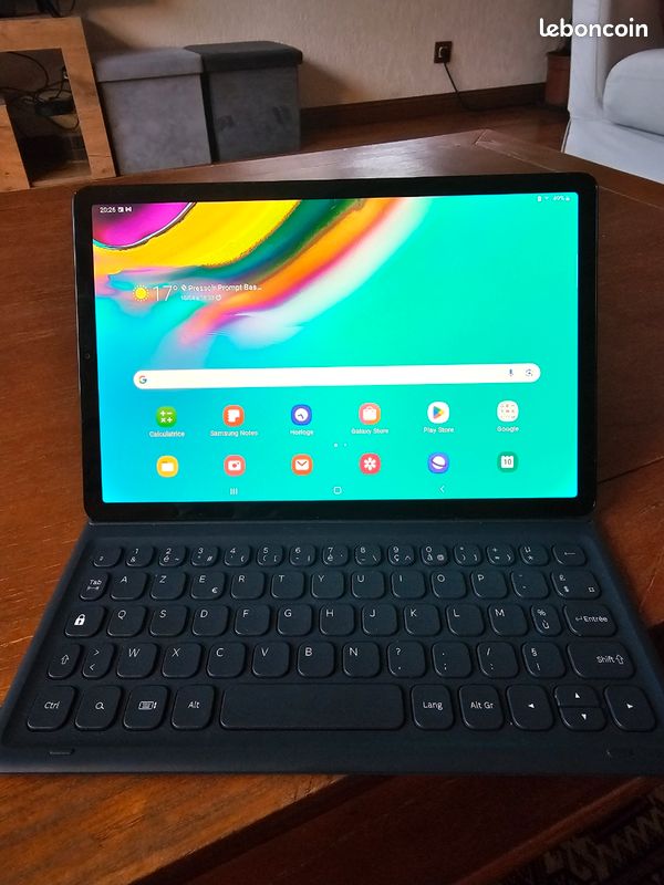 Samsung Galaxy Tab S5e 10,5" noire 128 Go Wifi avec housse de protection et clavier magnetique (image 1)