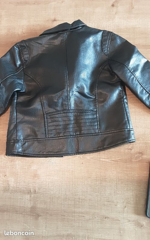 Veste en cuir fille 10ans miss avant première (image 2)