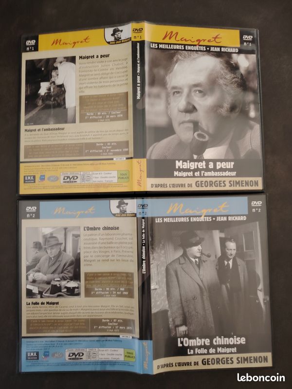 2 DVD / 4 Episodes ... MAIGRET (Volume 1 + 2) ... Jean RICHARD - M (image 1)