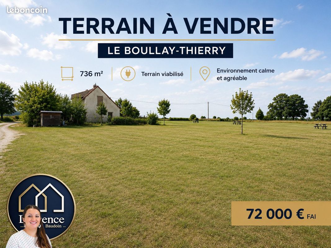 Terrain 736 m² · au Boullay-Thierry · 736 m² · 72 000 €