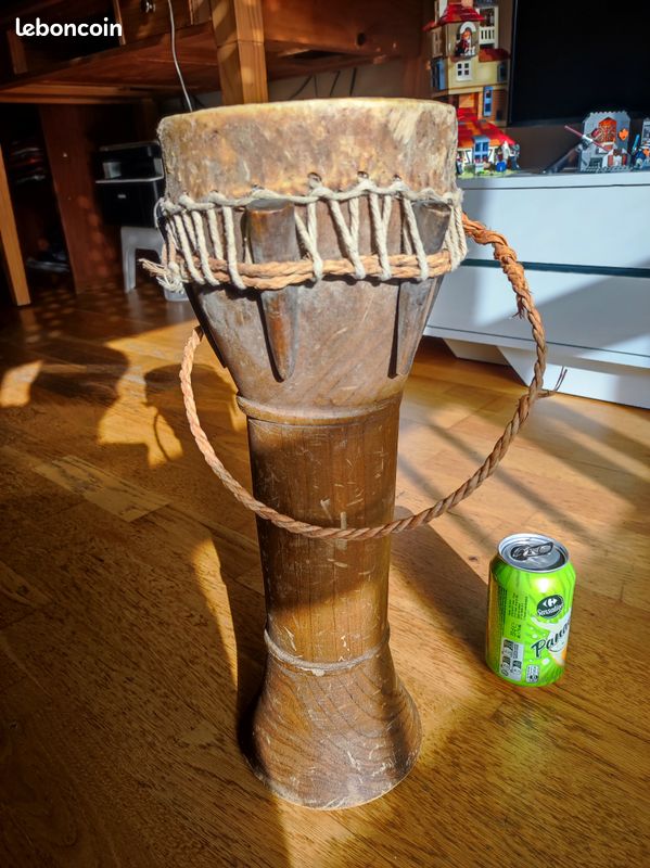 Djumbe artisanal bois 44cm (image 3)