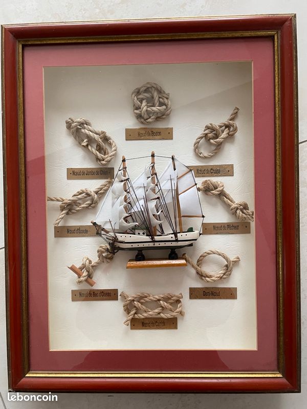Cadre vitrine bateau avec noeuds (image 7)