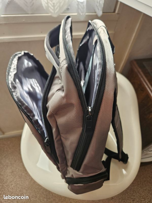 Sac à dos Delsey gris métallisé (image 2)
