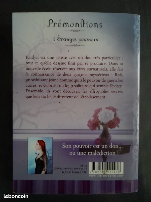 Livre prémonitions de L.J.Smith (image 1)