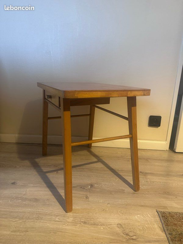 🏷️ Bureau / table de chevet enfant vintage "La Baumann " (Style Compas (image 3)