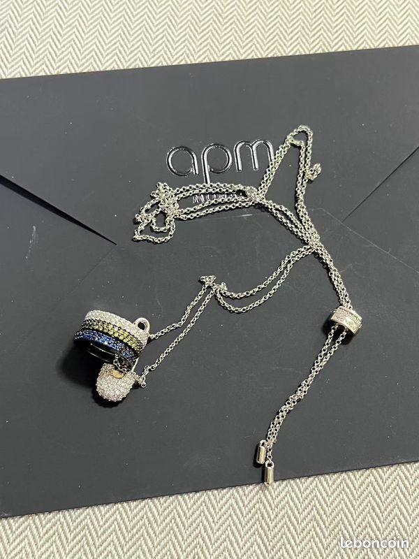 ✨ Collier APM Monaco - Design épingle à nourrice tricolore ✨ (image 1)