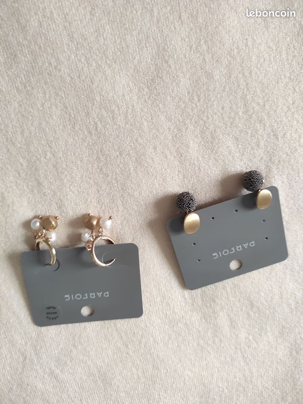 2 paires de boucles d'oreilles fantaisies (image 2)