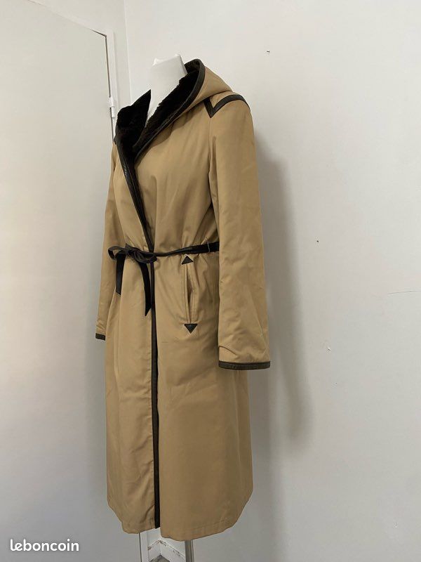 Trench camel intérieur fourrure 38-40 élégant (image 3)
