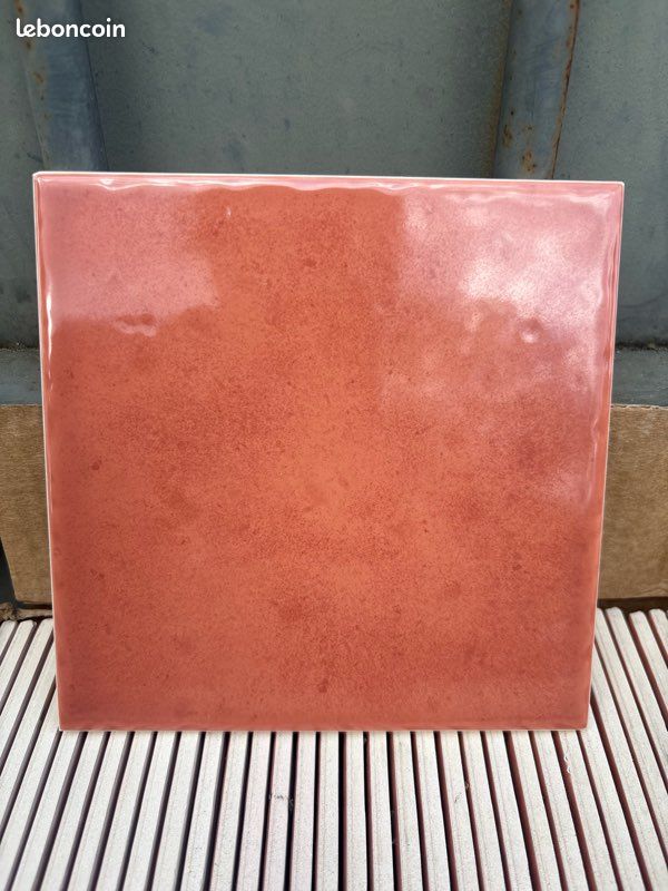 Carrelage faïence murale terracota / brique brillant 15x15 (image 2)