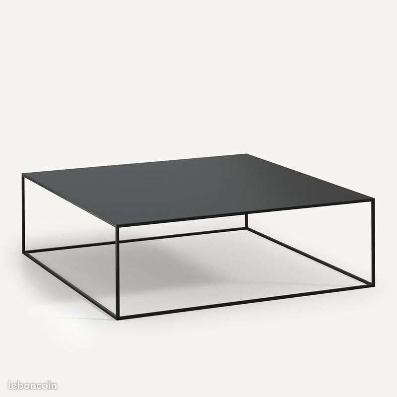 AMPM Table basse métal acier carrée, Romy (image 2)