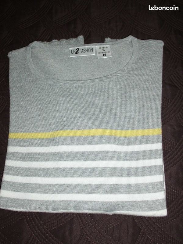 Pull Femme Stradivarius Gris – Taille M – Encolure Ras-du-cou – Bon état