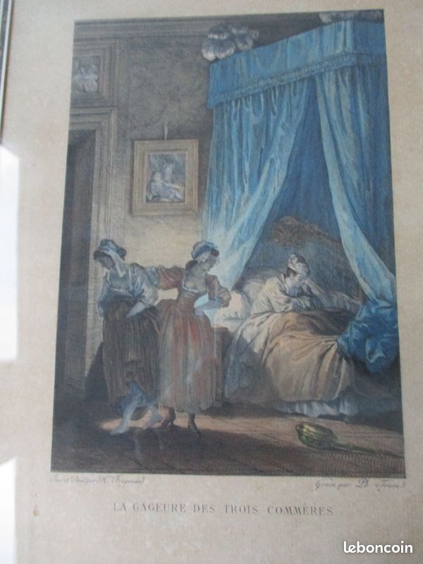 Très belle GRAVURE ancienne de FRAGONARD (image 2)