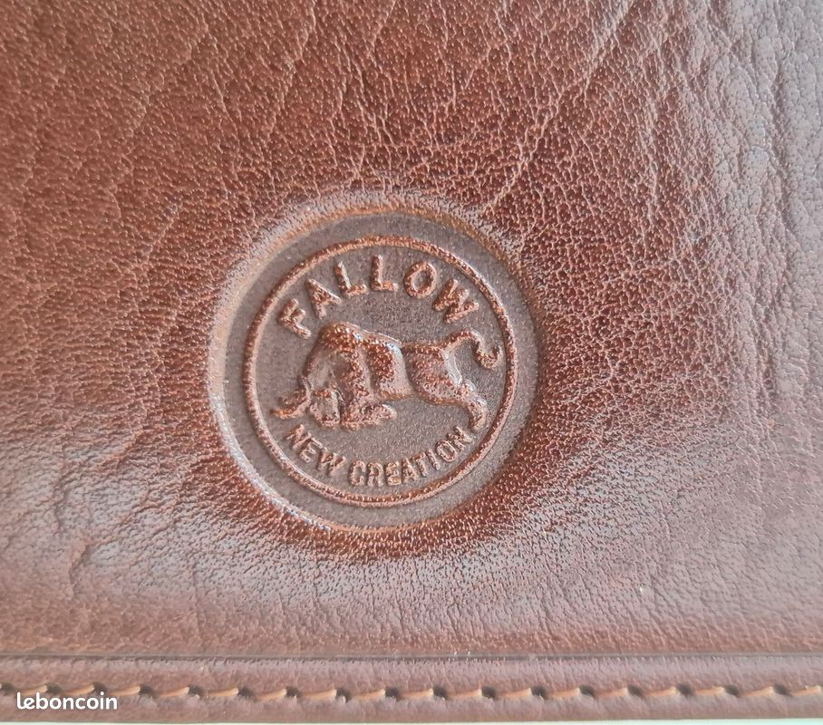 Portefeuille/Porte-monnaie En Cuir Vintage FALLOW TBEG - Marron - Occasion