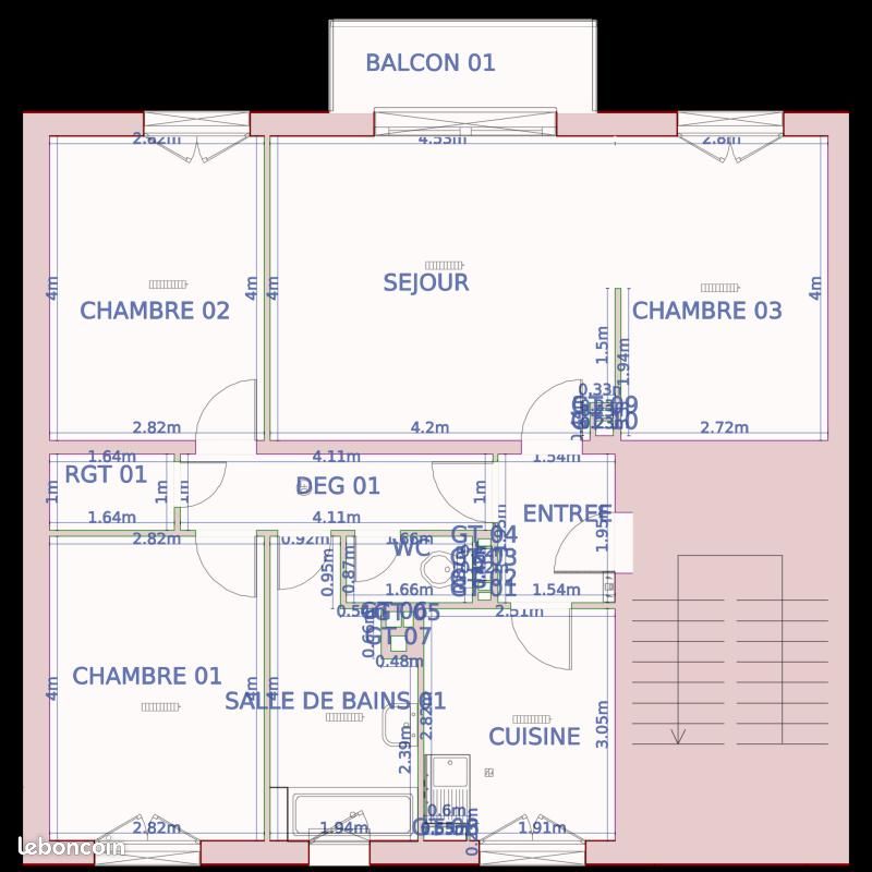Appartement 4 pièces 77 m² · à Pfetterhouse · 77 m² · 732 €/mois