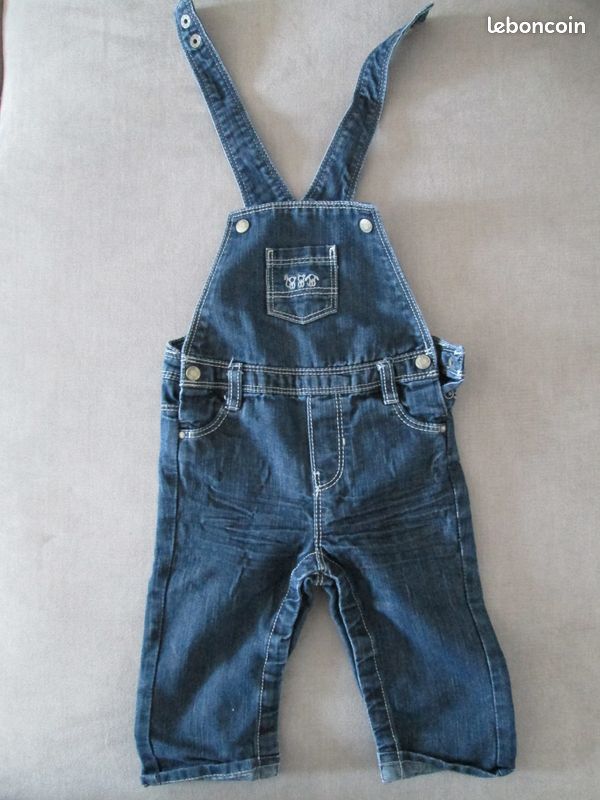 Pantalon Jean salopette OBAÏBI 9 mois / 71cm (image 1)