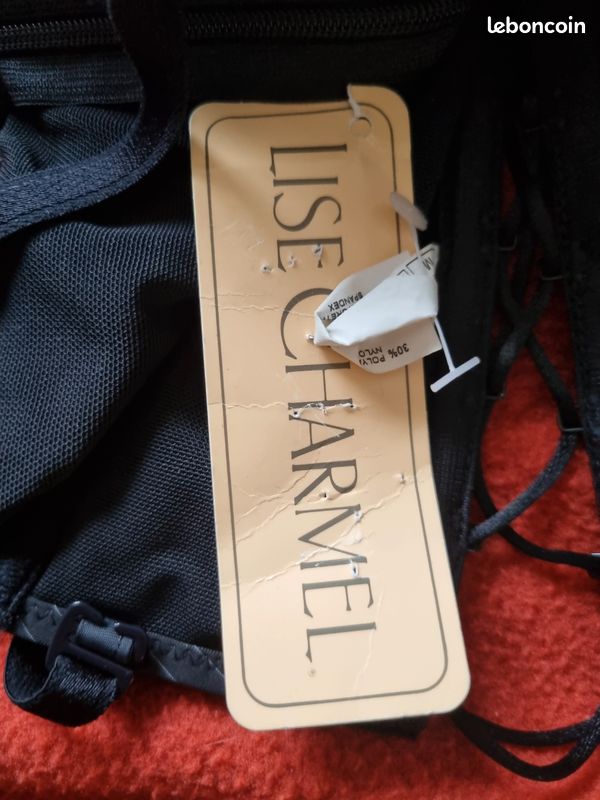 Guêpière avec porte jarretelle Lise charmel noire taille 2 neuve (image 7)