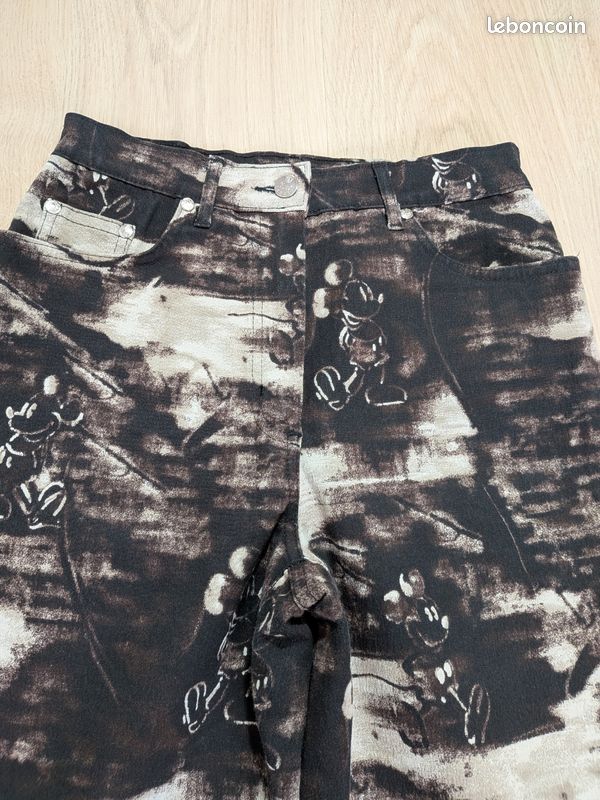 Jeans Ernest Le Gamin Mickey – Kaki/beige – T36 – Neuf Sans étiquette – Femme