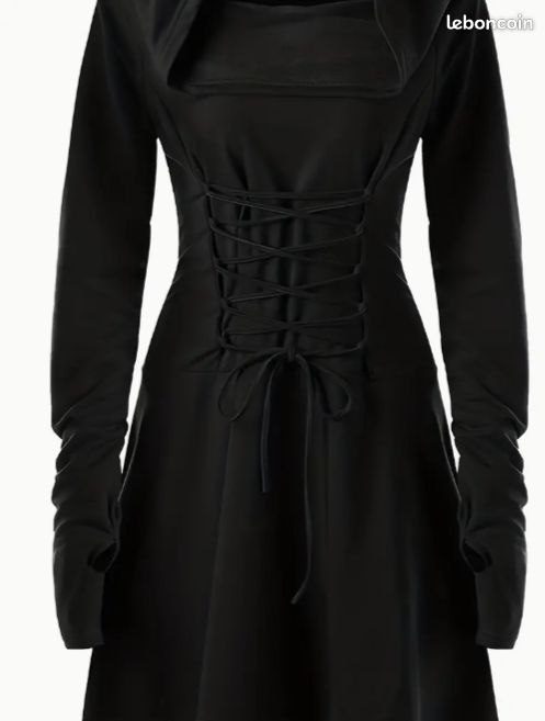 Robe Gothique à Capuchon Pour Cosplay, Robe à Manches Longues (image 3)