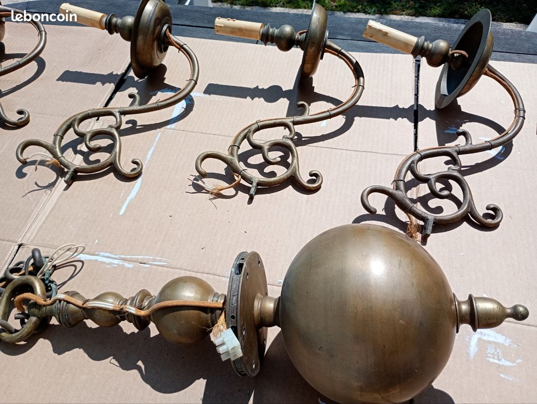 Grand lustre ancien style Hollandais (image 2)