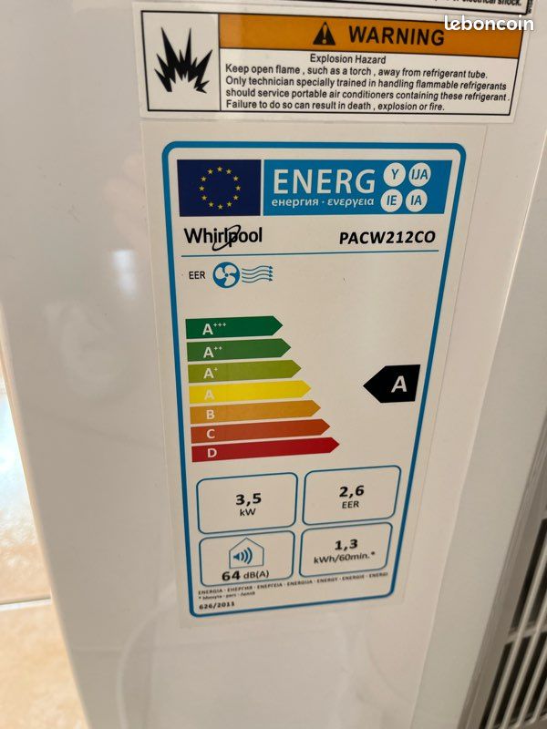 Climatiseur mobile Whirlpool PACW212CO (image 4)