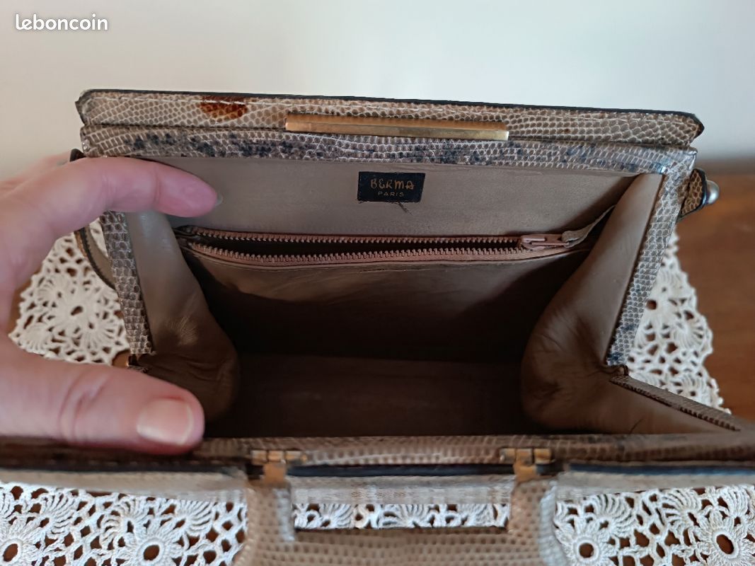 Sac à main Berma Paris Lézard véritable (image 5)