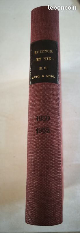 Reliure Science et vie H.S. AUTO MOTO 1950 1952 (image 2)