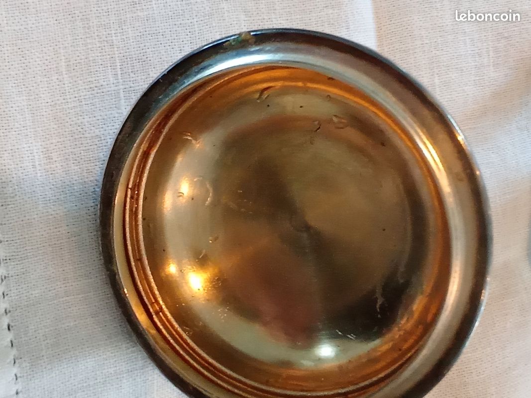Bonbonnière Beurrier Vintage Métal Argenté – Sans Marque – État Correct