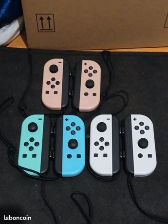 Dragonnes Blanches Compatibles Joy-Con Pour Nintendo Switch – Neuf (lot De 2)