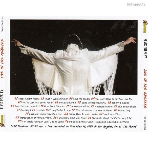 Elvis presley live in los angeles cd 14/11/70 evening show (image 2)