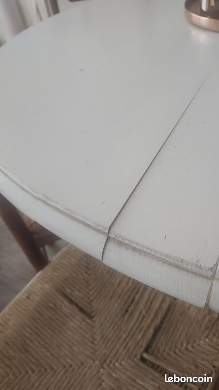 Table bois ronde avec 3 rallonges (image 2)