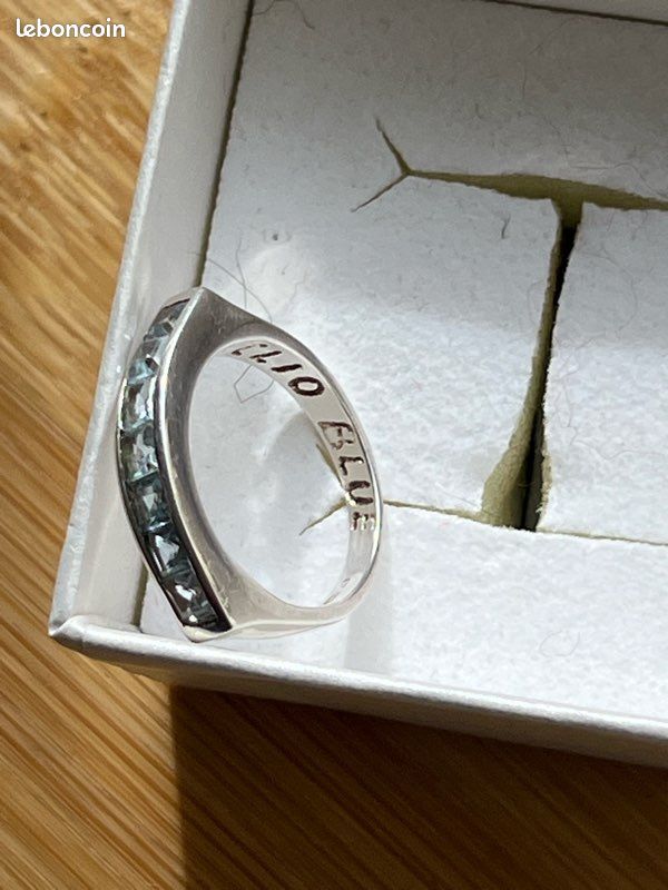 Bague Clio Blue en argent et aiguë marine (image 4)