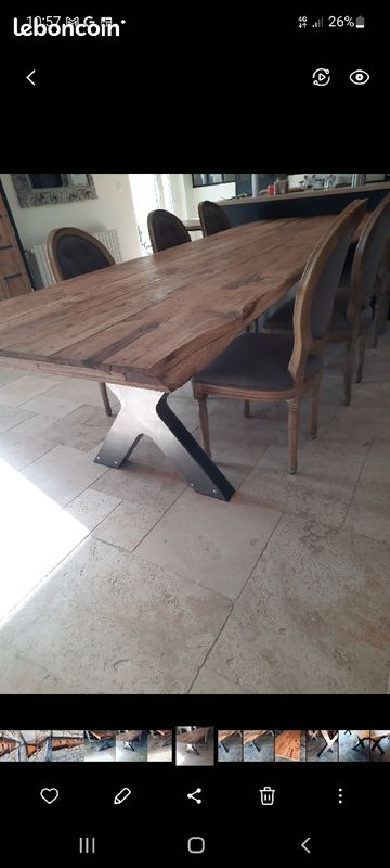 Table salle à manger industrielle (image 2)