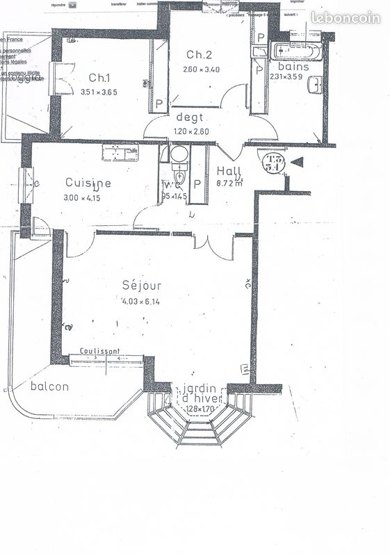 Appartement 3 pièces 85 m² · à Annecy · 85 m² · 1 510 €/mois