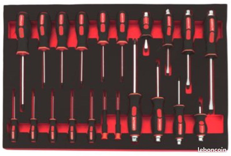 Servante d'atelier 3 tiroirs équipée 117 outils (image 5)