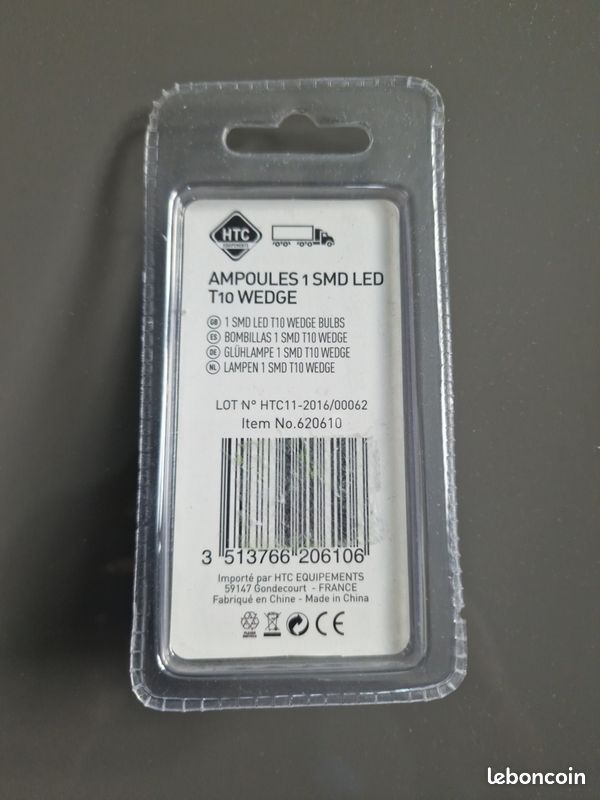 2 Ampoules 1 SMD T10 WEDGE 24V Blanc neuves (image 3)