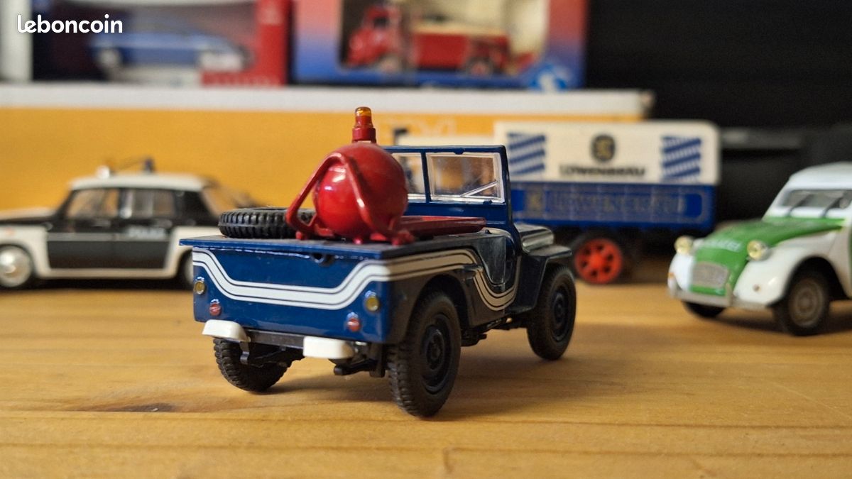 Jouet Ancienne Voiture Miniature Gasquy Sep-toy Jeep Willys Civile