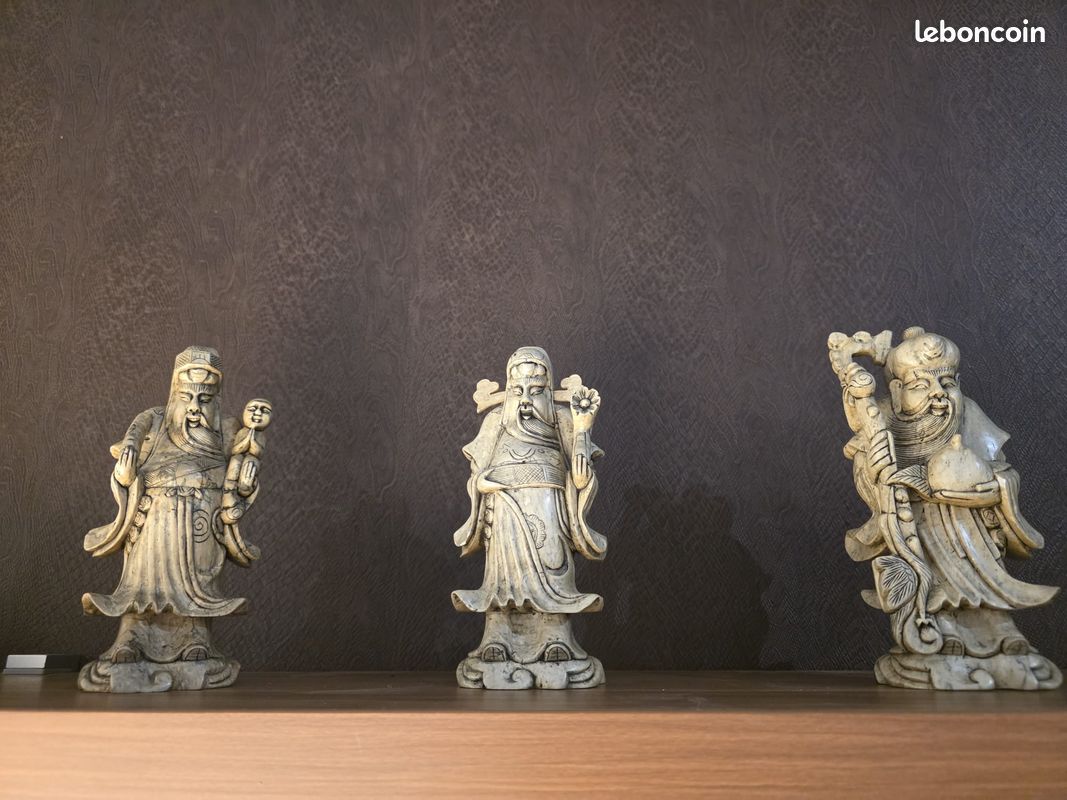 Lot de 3 statuettes vietnamiennes – Sagesse & décoration zen (image 9)