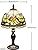 MIAOKE Lampe Tiffany, Vintage Fleur Vitrail Style Table Lampe, Chambre Lampe Art Deco Vintage Lampe De Salon Sur Table, Ampoule E27 NON Fournie (Feuilles Fleur) [Classe énergétique F] (image 2)