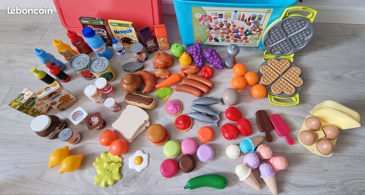 Dinette coffret fruits et légumes gaufrier cafetière Jeux Jouets