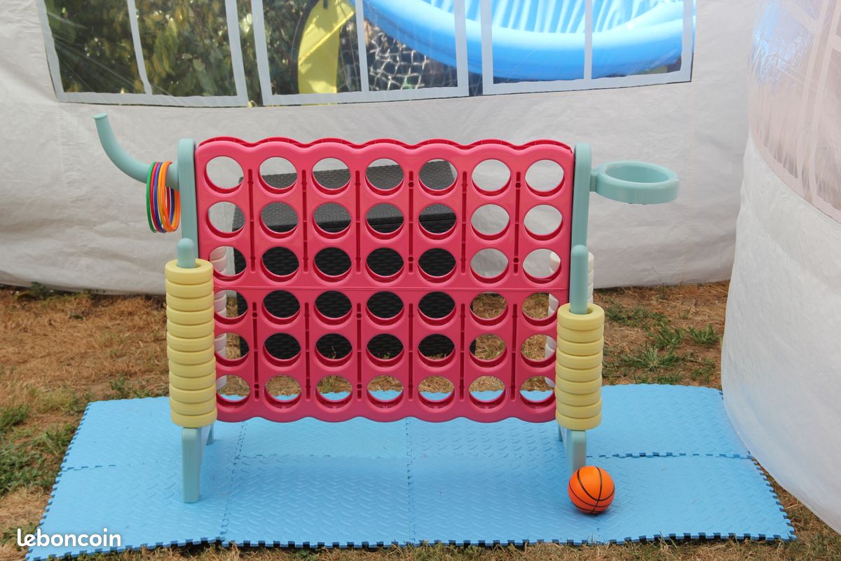 LOC jeux XXL 3 en 1 Jeux Puissance 4, Panier de Basket & Lancer d’Anneaux (image 2)