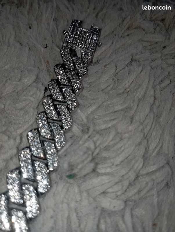 Bracelet maillage cubain réversible (image 3)