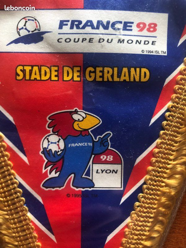 Fanion Coupe Du Monde France 98 - Nice - Vintage Football Collector