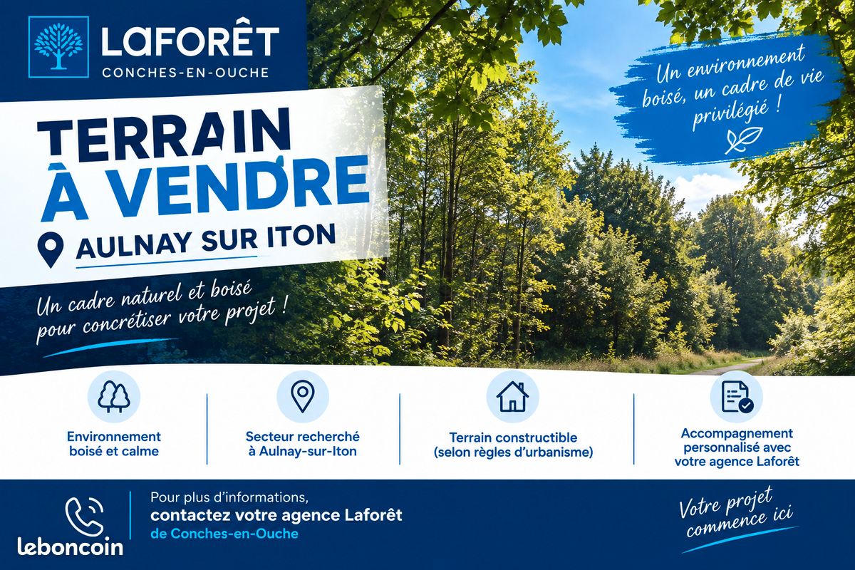 Terrain 3315 m² · à Aulnay-sur-Iton · 3 315 m² · 52 000 €