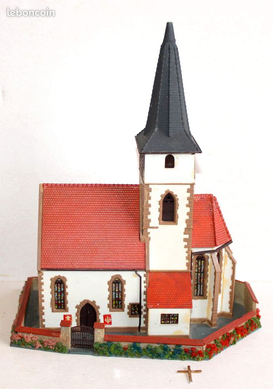 Maquette D'église Kibri Ho - Modèle Réduit Occasion, Parfait Pour Les Décors De Train Miniature