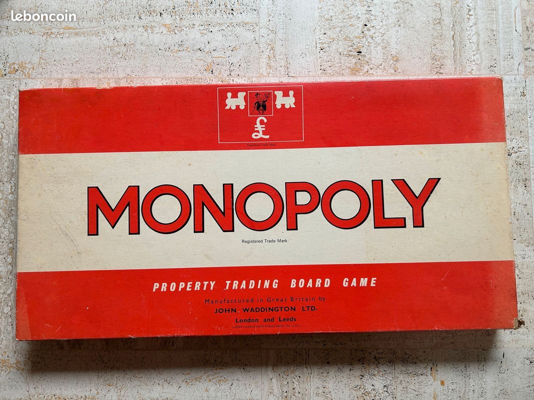 Jeu de société Monopoly, Vintage 1982 - Petite Boite - Modèle rare, Réf