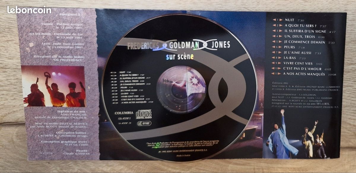CD boitier métal Frederiks / Goldman / Jones sur Scène (image 3)